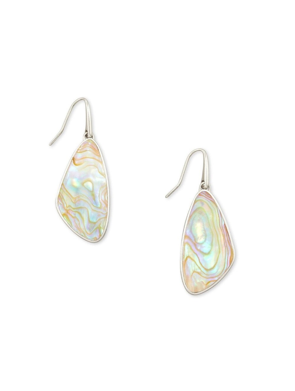 Kendra Scott Iridescent Mother-of-Pearl Drop Earrings - White & Pale Gold Tones - Picture 5 of 6